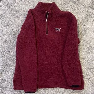 Vs Pink quarter zip fleece